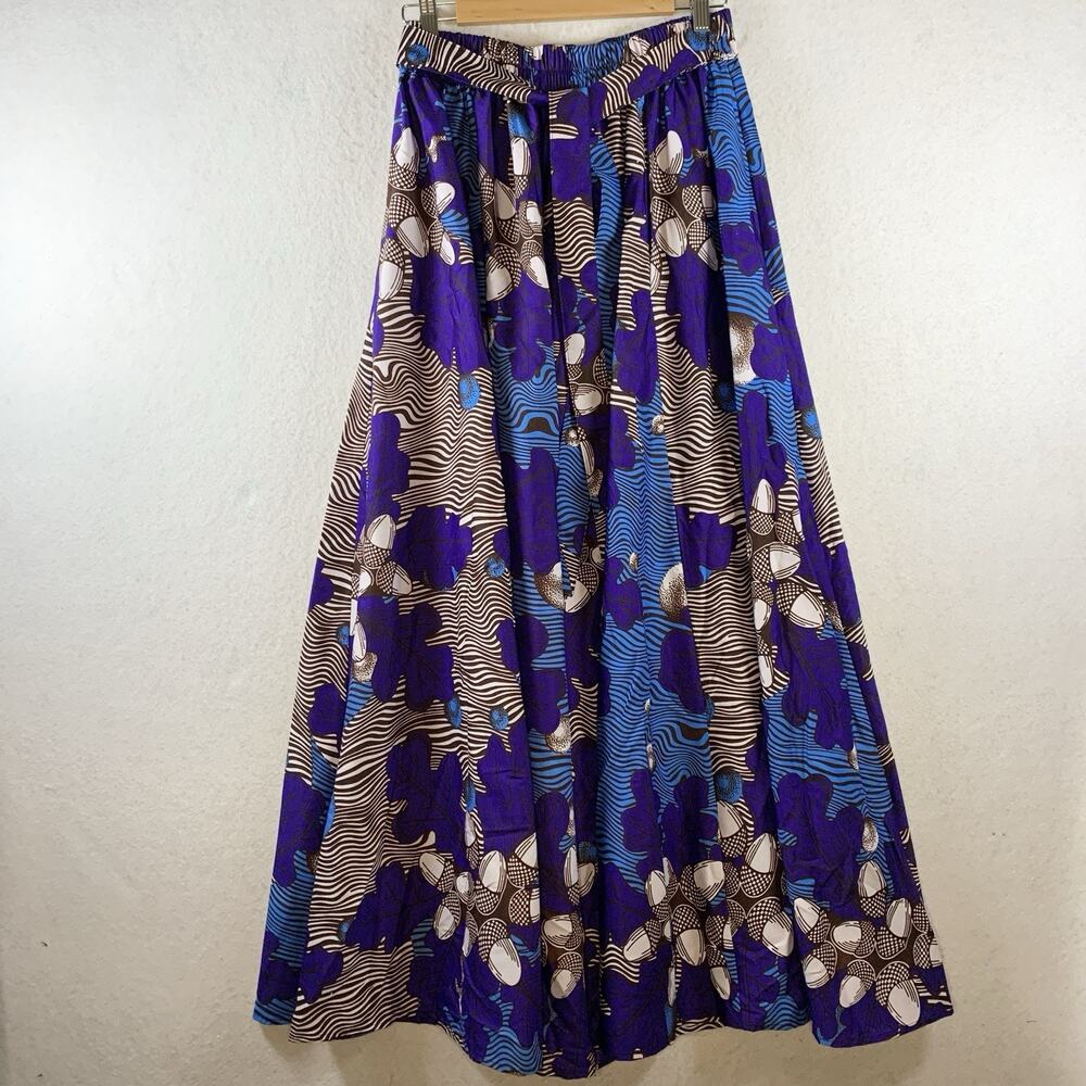 Satsuma Womens Artisian‎ Boho Full Maxi Skirt Sz M Ethnic Tribal Vibrant Belted